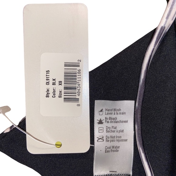 NWT L*SPACE Outlaw Strap Back Black & White Tribal Print Reversible Bikini Top - Picture 9 of 16